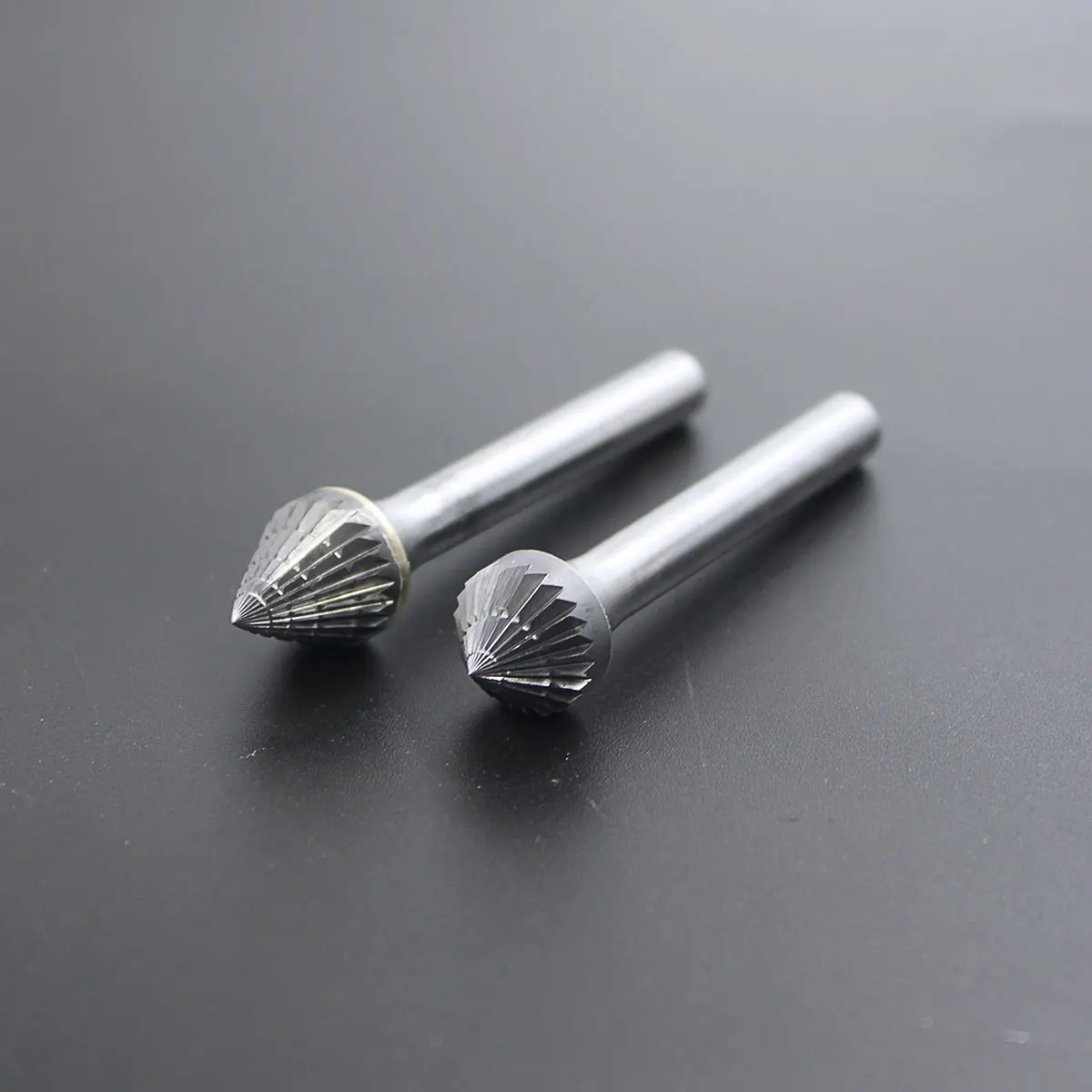 Double Cut Solid Cutting Tools Grinding Cutter Burs Cone Shape With 90 Tungsten Rotary Carbide Burr