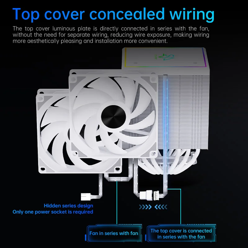 SNOWMAN 2023 NEW Design High Performance CPU Cooler 6 Pipes Universal  LGA 2011 1366 1200 1700 115X AM5 AM4 CPU Cooling Fan