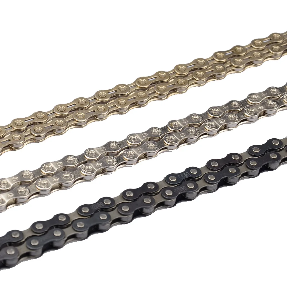 Double Color Bike Chain 6/7/8 Speed Cadena De Bicicleta 1/2 x 3/32 Inch 116 Links for MTB Mountain Bicycle E-Bike