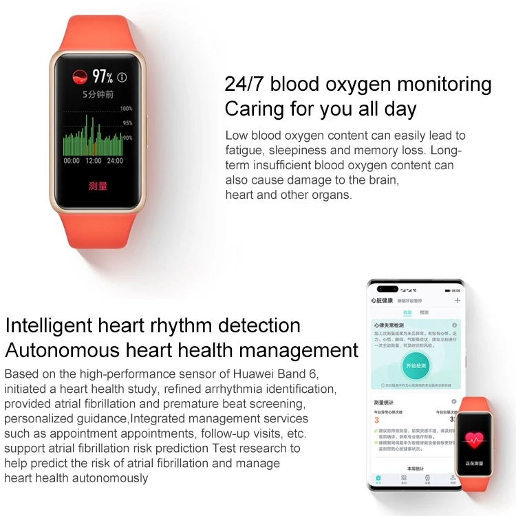 Оригинальный NFC 96 спортивных режимов Huawei Band 6 1 47 дюймов Смарт-Браслет спортивный фитнес-трекер band huawei Смарт-часы