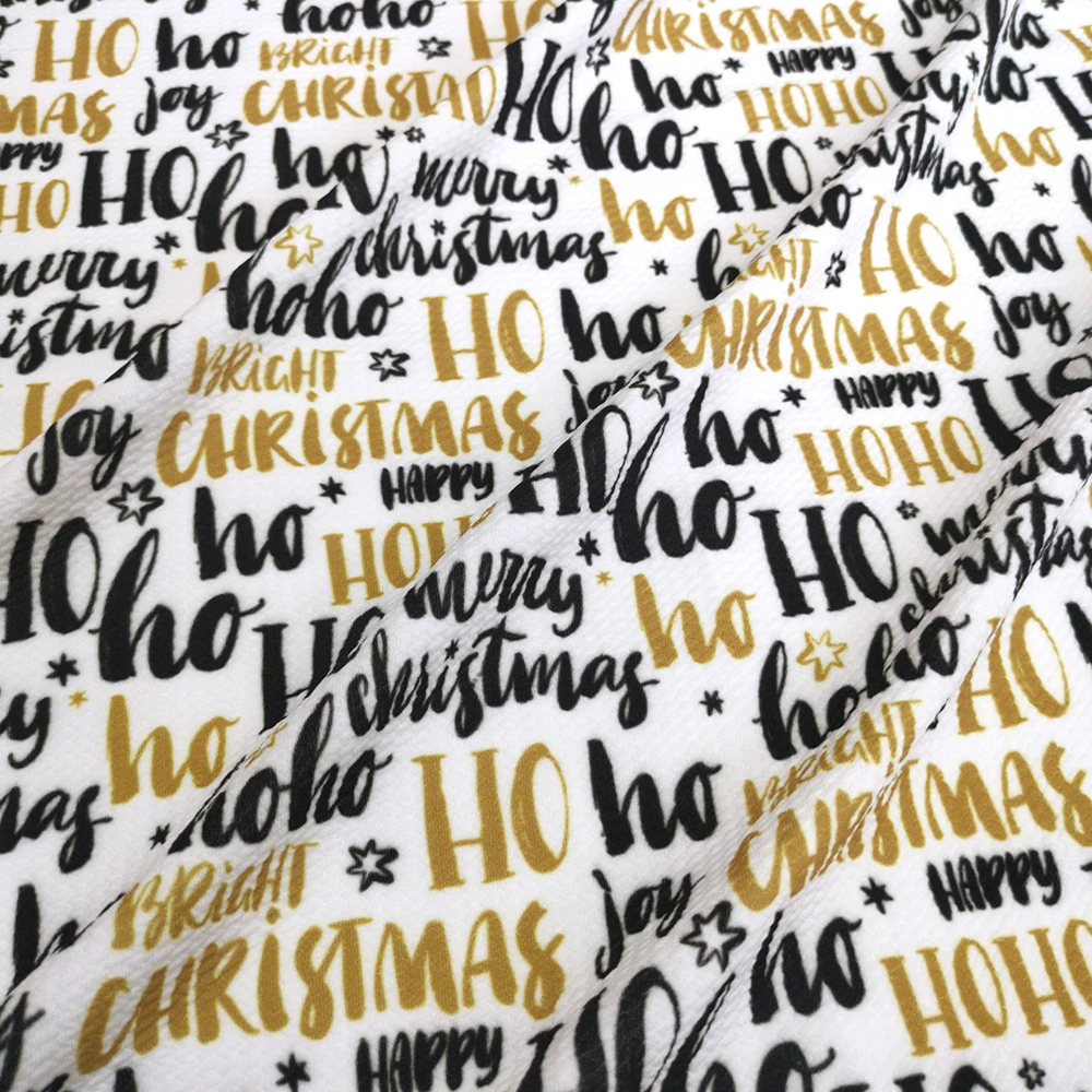 
No MOQ US Popular Wholesale And Custom Printing 4 Way Stretch Textured Liverpool Bullet Fabric By Yard For Head Wrap Hair Bows 