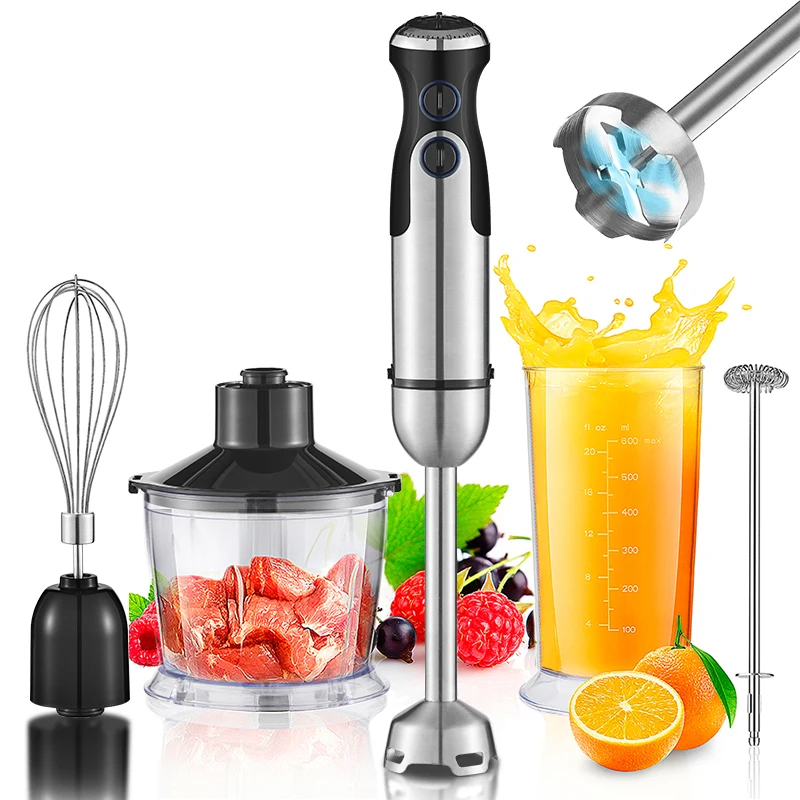Amazon Top Sale Household Kitchen Appliance High Power Immersion Stainless Steel Electric Stick Hand Blender