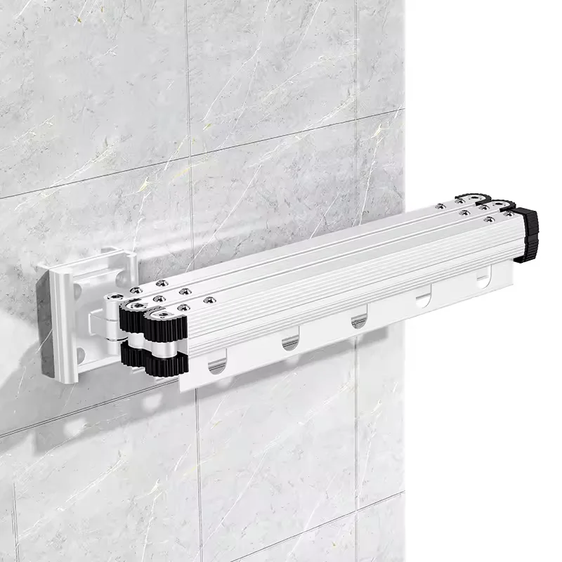 High quality modern foldable clothes rack aluminum alloy clothes rack wall mounted extended clothes rack