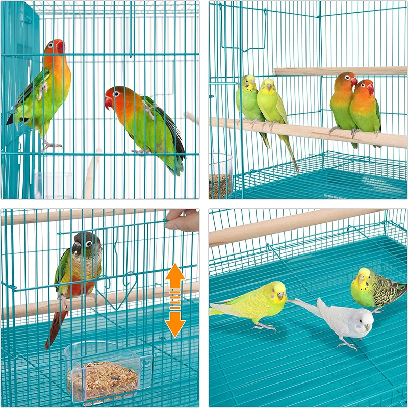 2023 New Style metal luxury stainless steel iron large parrot breeding bird cage big large