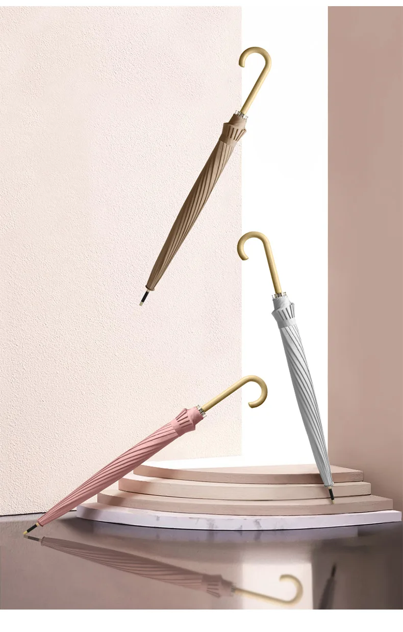 HotSale Strong Extra Large Automatic Promotional Business WindProof Waterproof Customized golf stick straight umbrella with logo