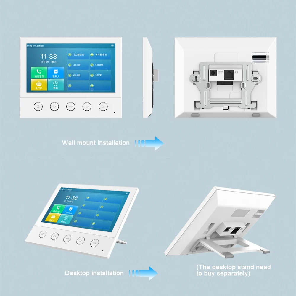 Smart 2 Line Sip What Is Wifi Ip Based Wireless Monitor 4 Wired Hands Video Intercom Door Phone
