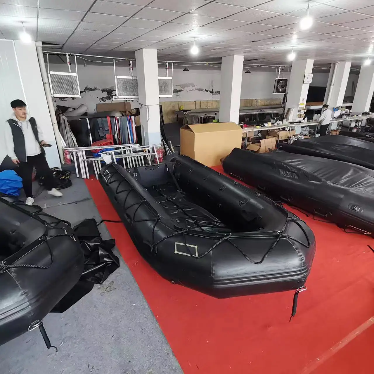 Beileji 4.8m inflatable hypalon rescue boat with fast self inflating system