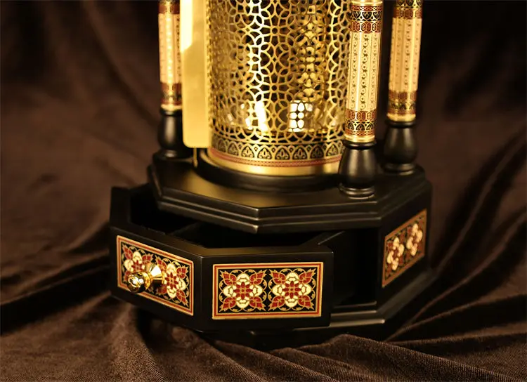 Hot Sale Middle Eastern Arab incense burner elegant religious Essential oil Incense Burner wood & Copper bukhoor burner