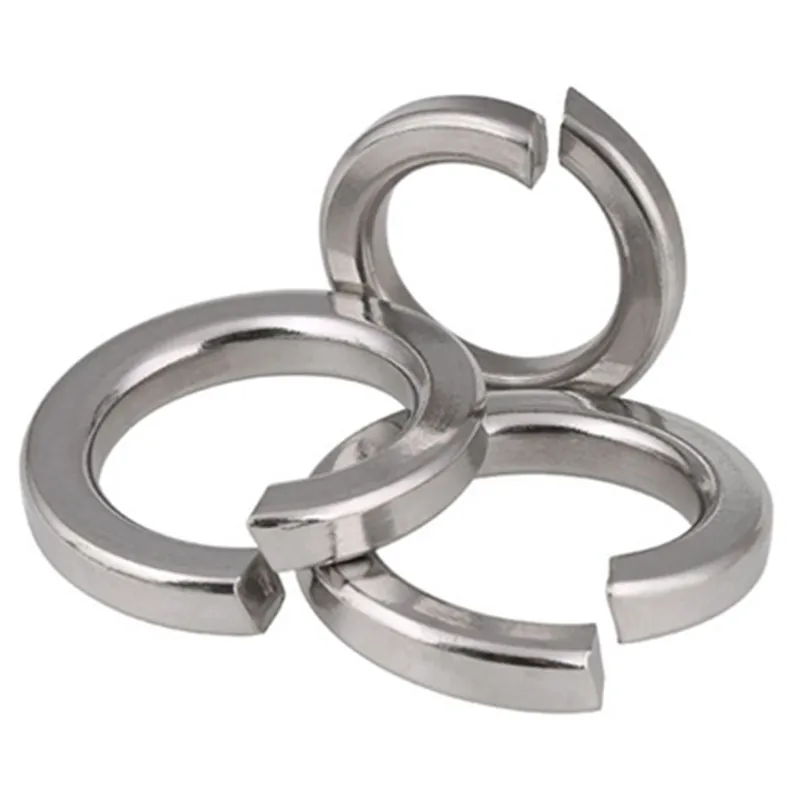 Nickel Plated Carbon Steel Spring Split Lock Washer M2 M2.5 M3 M4 M5 M6 M8 M10 M12 M16 Elastic Gaskets Din127