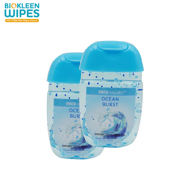 Biokleen Custom Free Sample Anti-Bacterial Hand Gels Kids Hand Sanitizer Travel Size Keychain Carriers