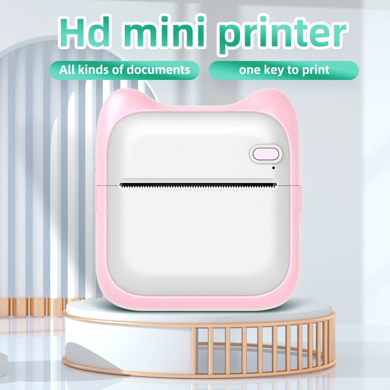 Children mini label printer thermal Portable Thermal Printer wirelessly connect to printers toys K1