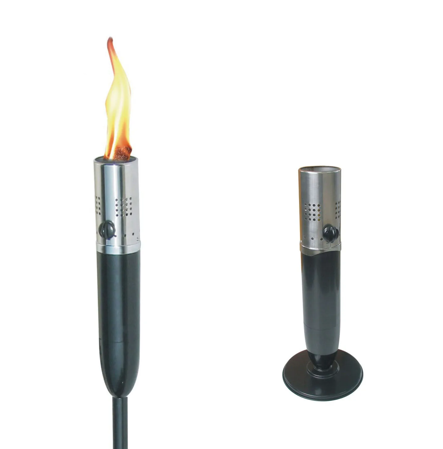 Уличный садовый газовый фонарь из нержавеющей стали с железными лампами накаливания постоянного тока для ландшафтного и наружного декора