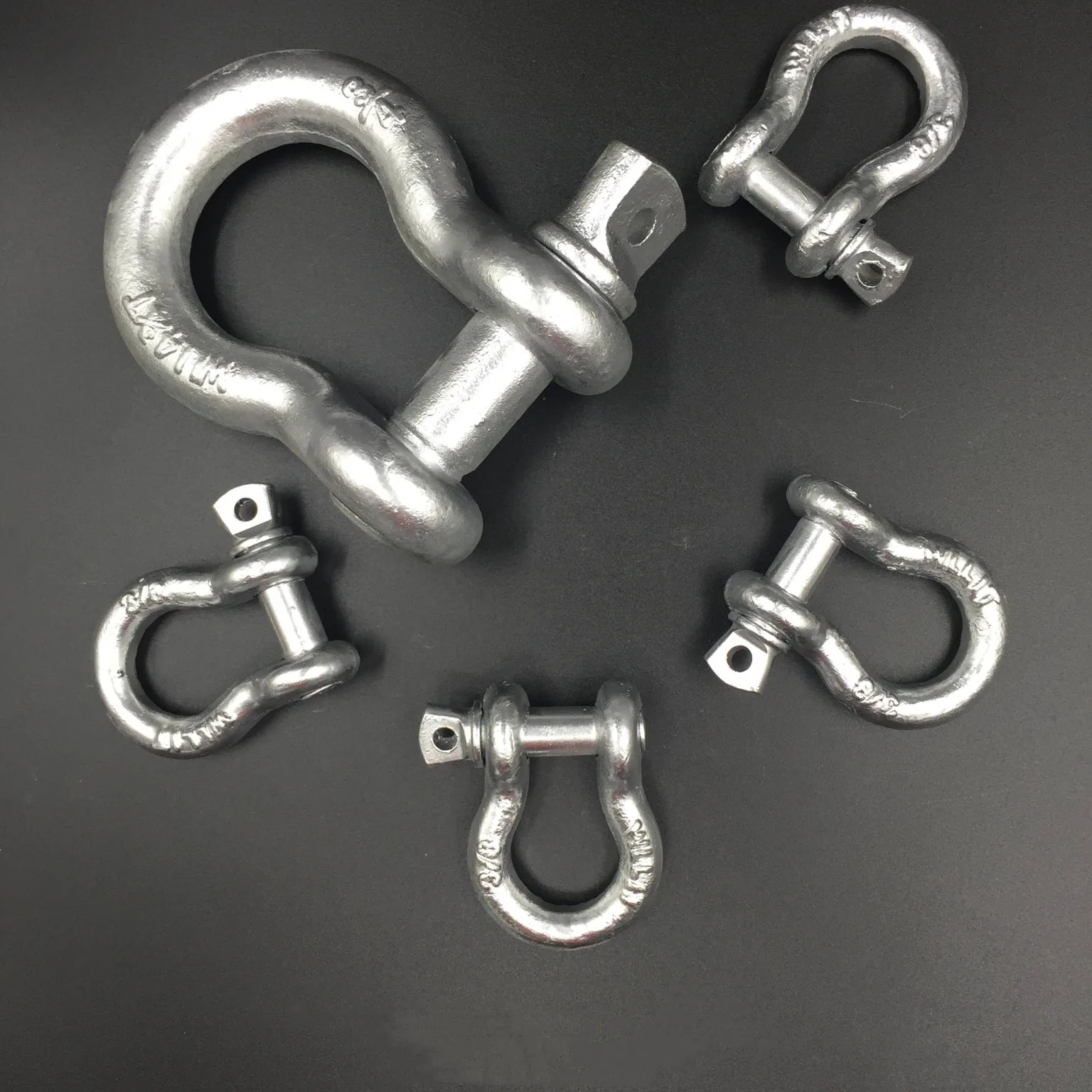 Heavy Lifting 12.0t Omega Shackle Bow Hot Dipped Galvanized Tow Shackle Screw Pin Bow Shackle G209 Omega Type