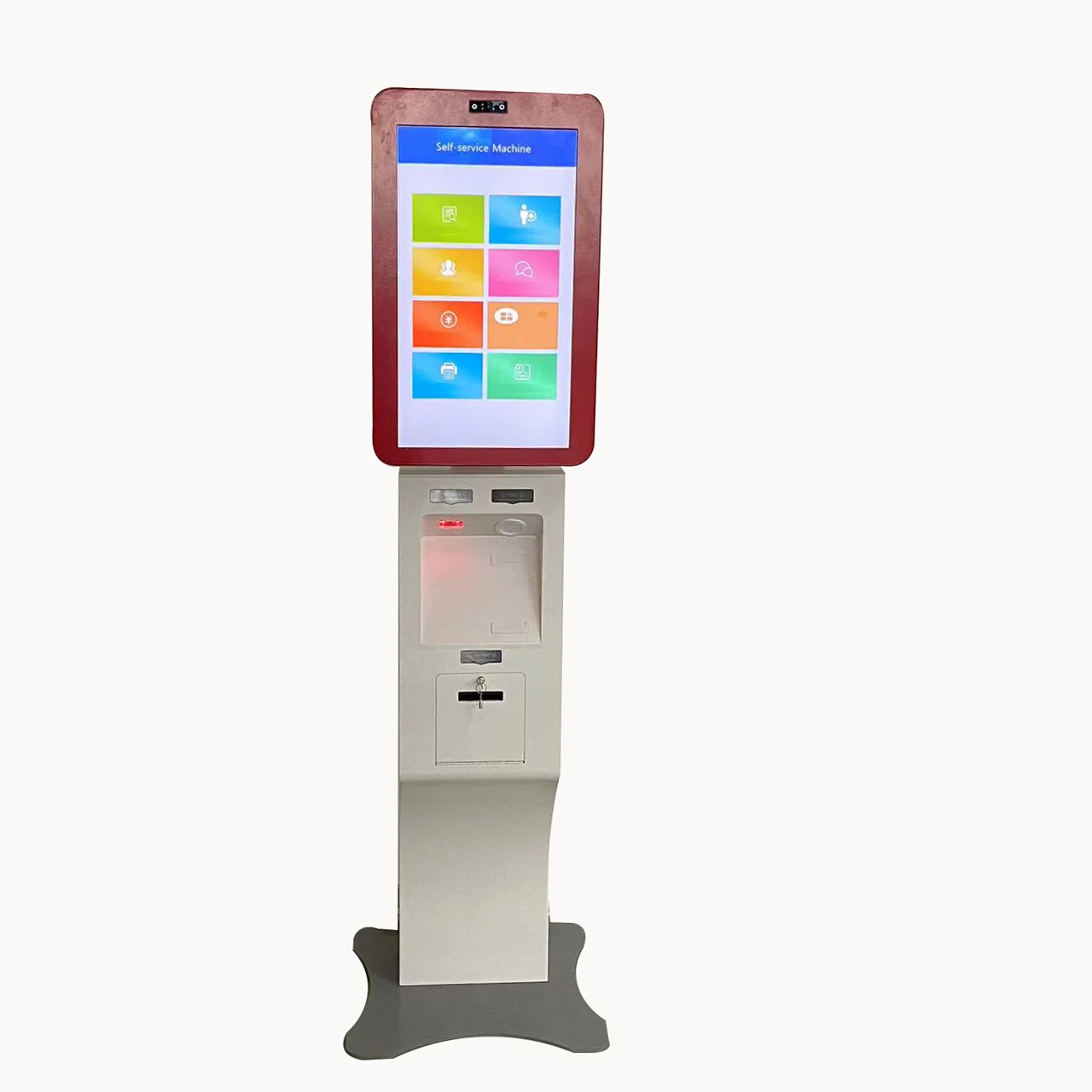 Latest Design Touch Screen POS System Supermarket retail check out kiosk Self Pay Machine ordering kiosk