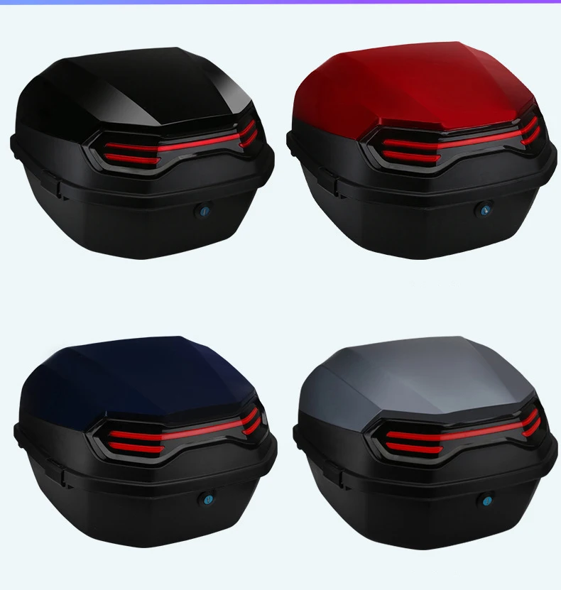 Factory supply double buckle colorful choice dust-proof storage trunk ABS/PP universal best quality electric scooter tail trunk