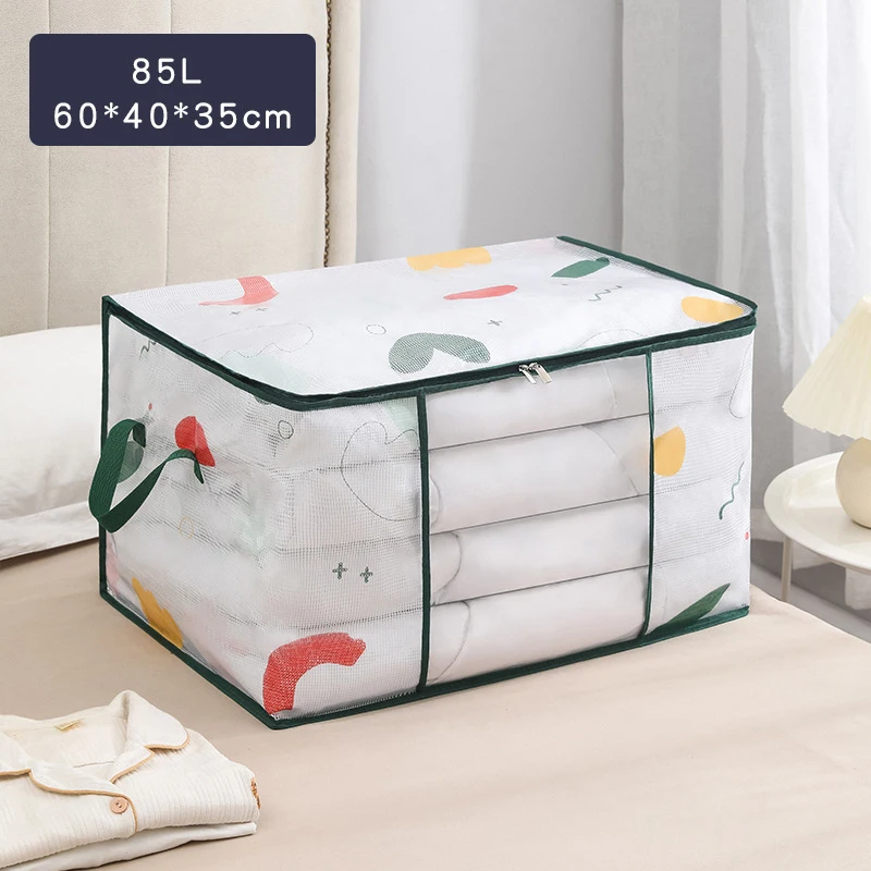 Bed Sheets Quilt Foldable Organizer Bag Clothing Collection Bag With Zipper