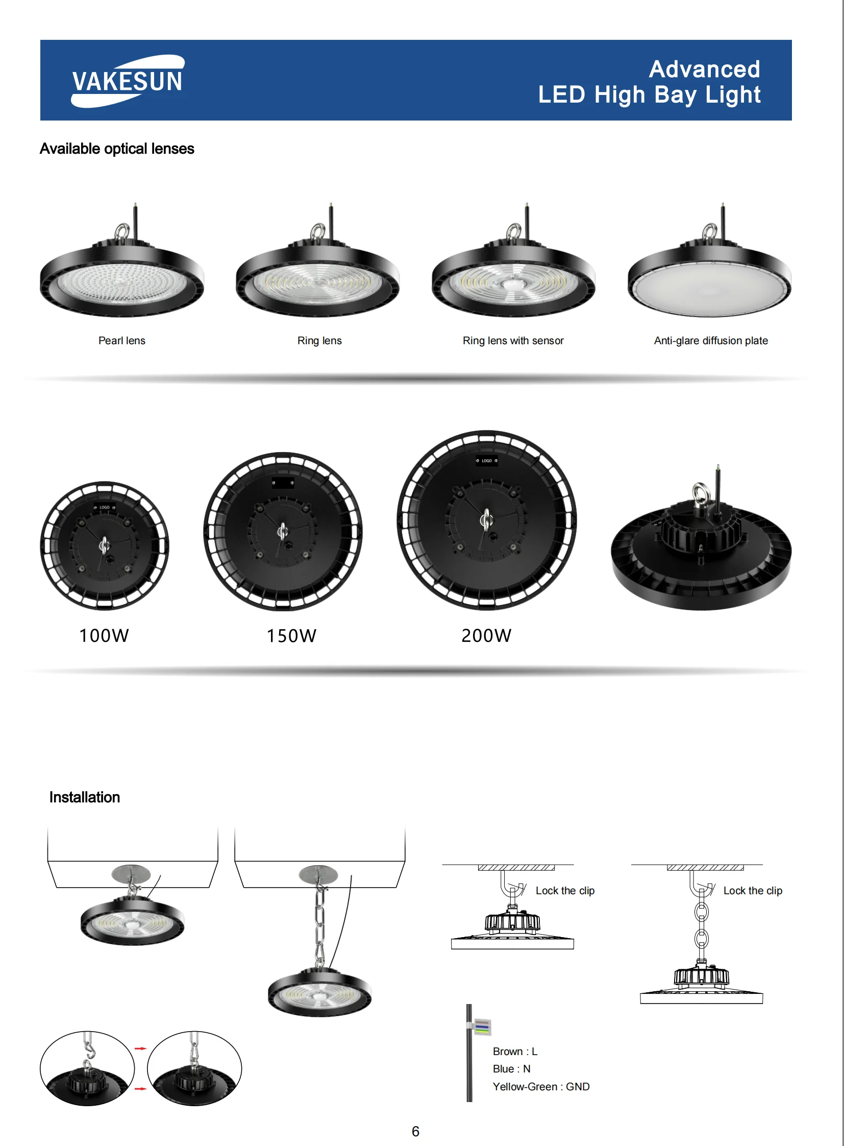 Warehouse Explosion-Proof UFO High Bay LED Lighting Lamp 100W 150W 200W Lights Aluminum Body IP66 Reflector
