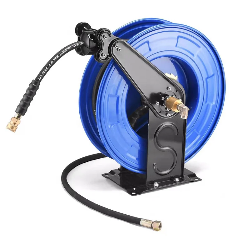50ft Heavy Duty Power Washer Jet Wash High Pressure Inox Automatic Hose Reels