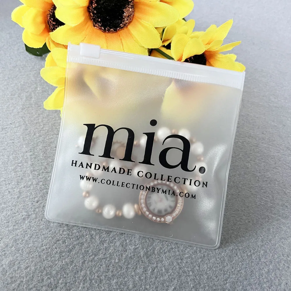 Luxury Custom Clear Zipper Jewelry PVC Bag With Logo Ziplock Jewelry Zipper Bag Pouch For Jewelry Packaging