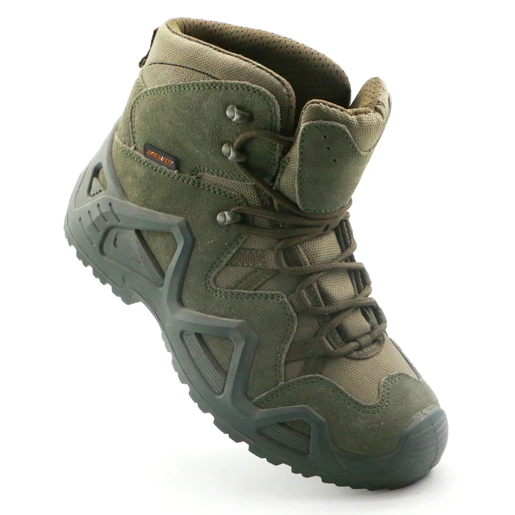 ENTE SAFETY Wholesale impact toe suede leather upper safety boots for women welding pu rubber outsole safety tactical boots