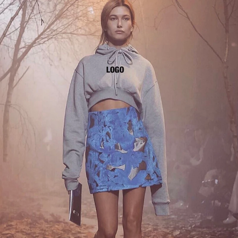 Оригинальная Толстовка croptop разных цветов осенняя хлопковая толстовка с длинным рукавом толстовки для женщин