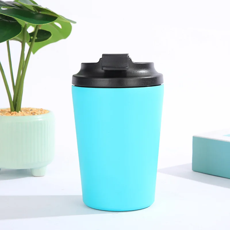 High quality coffee cup 304 stainless steel vacuum portable thermal insulation cold cup coffee cup with scale