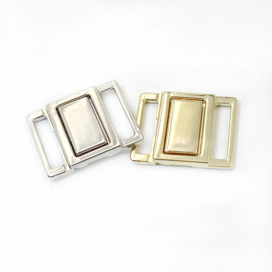 Swimwear Accessories Zinc Alloy 15mm buckle bikini Plating Front Buckle Closure Clasp For underwear