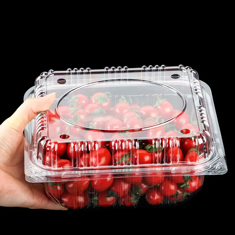 Customizable Disposable Recyclable Clear Pet Blister Plastic Fruit Box for Strawberry and Blueberry Container