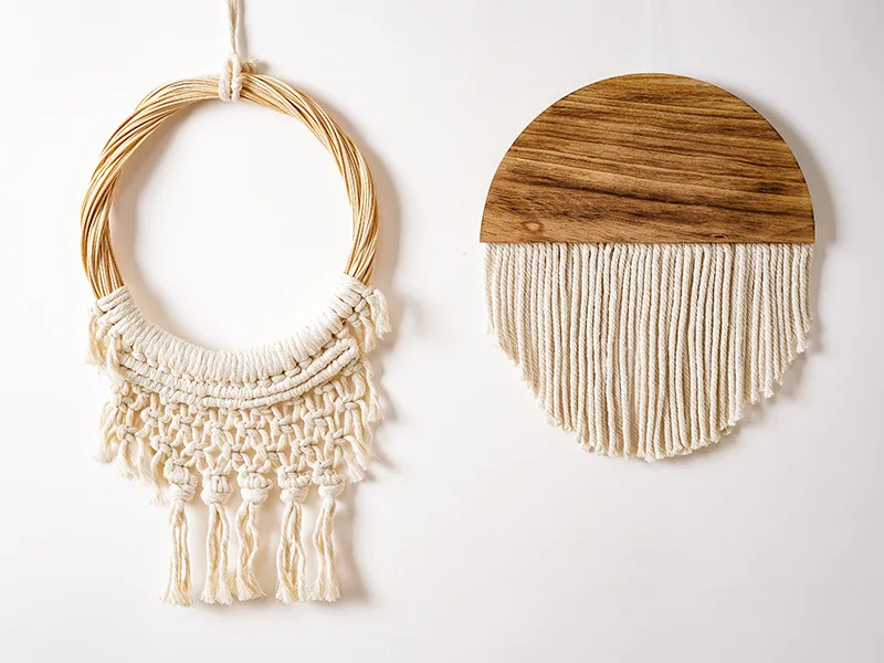 Wholesale Colorful Macrame wall hanging Boho Wall Decor Art Chic Bohemian Handmade Woven Tapestry Home Decoration for Bedroom