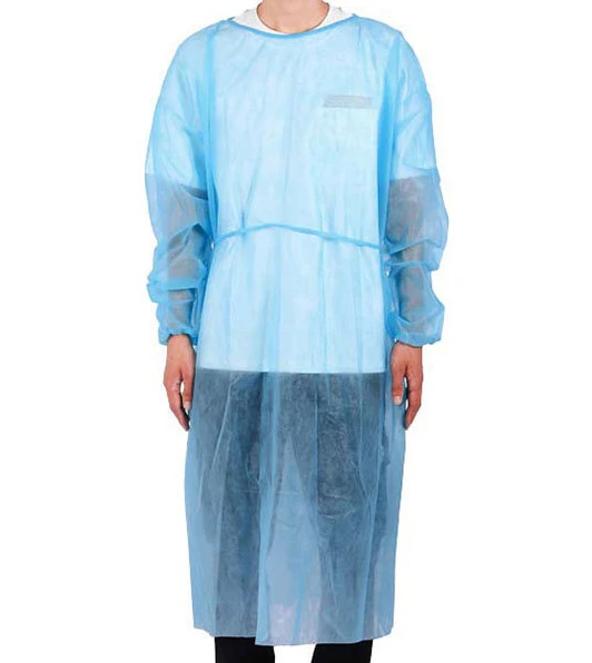 Disposable Medical Clothing Polypropylene Isolated Gowns Knit Cuff Long Sleeve Isolation Gown