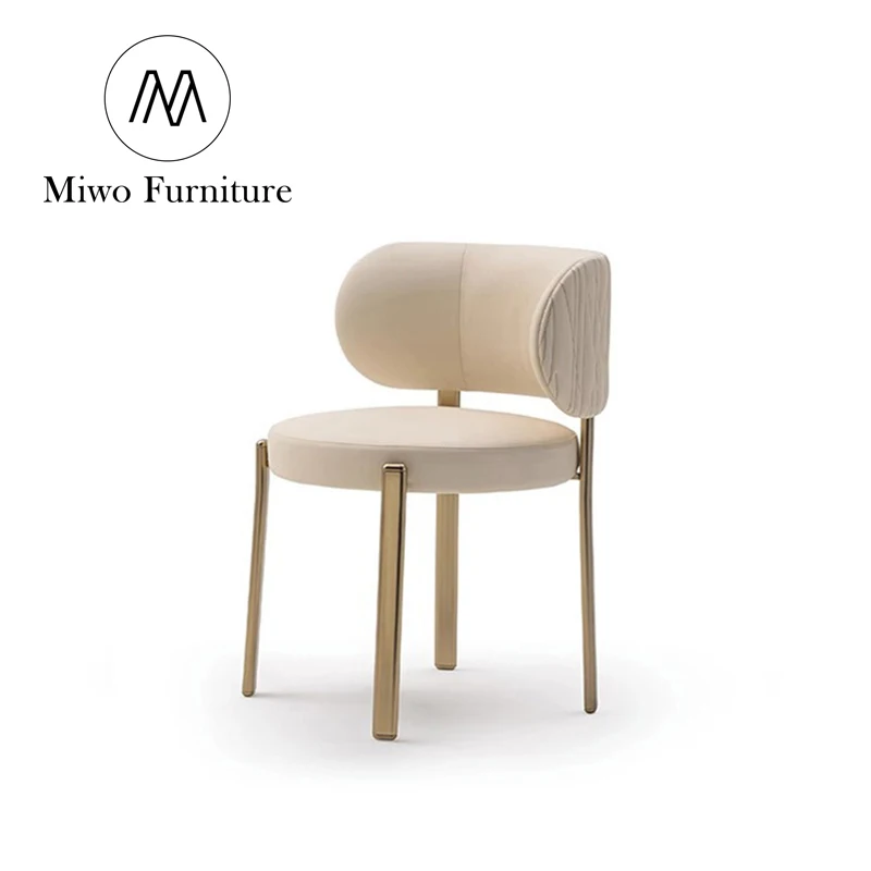 2024 luxury New hotel stainless steel chair furniture Leather wedding cafe restaurant dining chair for events banquet chairs