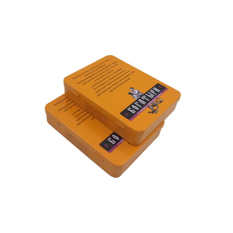 Rectangle small tin boxes metal tin box square candy tin cans accept colors printed