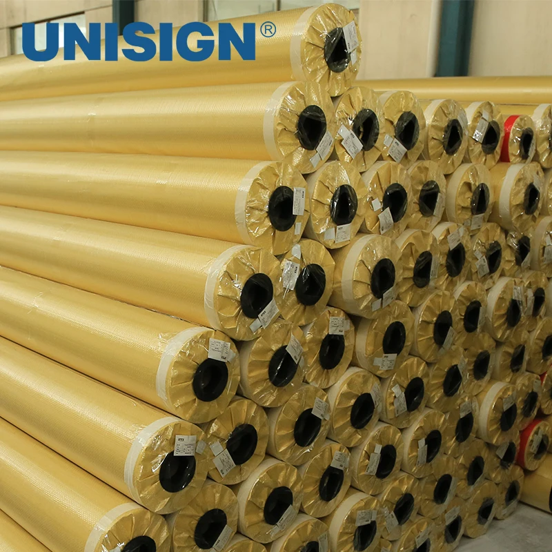 Unisign flex 13 oz vinyl banner advertising poster material 440 gsm flex banner trade show banner roll