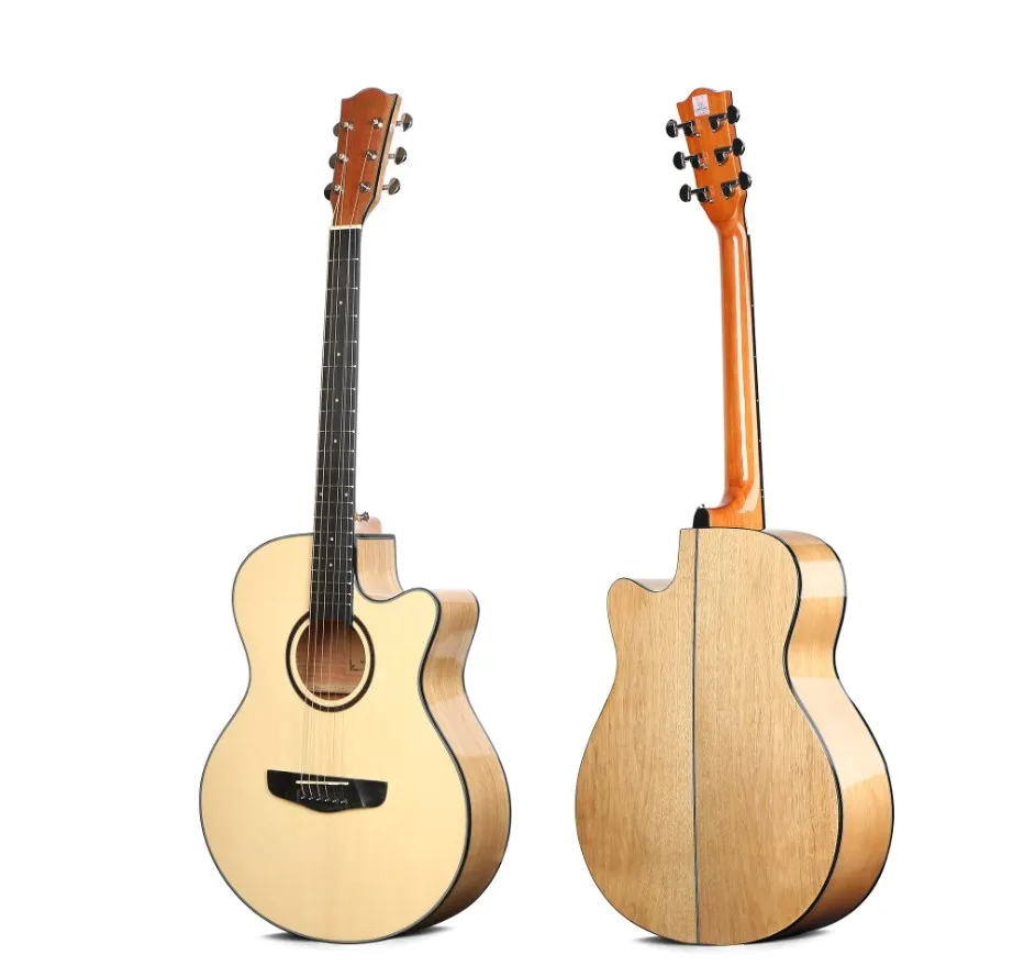 Гитары Музыкальные инструменты изобретатель изготовления ели и Catalpa тела 40 дюймов Акустическая гитара