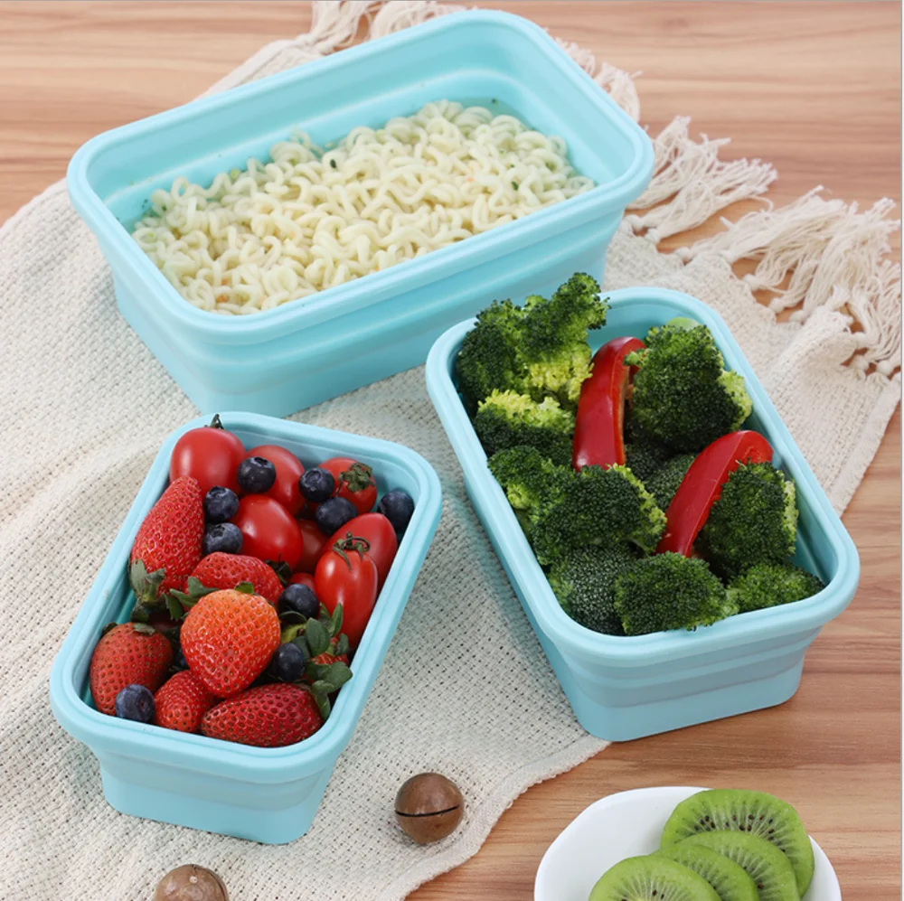 100% Food Grade Durable Insulated Airtight Collapsible Food Storage Container Lunch Box for Kids