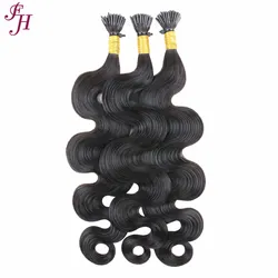 FH wholesale price prebonded keratin i tip hair extension deep curly i tip 1g human hair remy human hair extension
