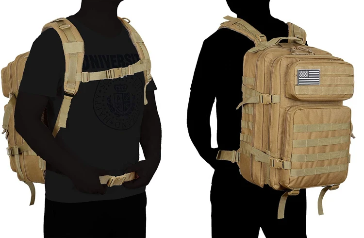 Outdoor 3P attack tactical backpack multi-functional 45L large capacity camouflage field sports hiking backpack