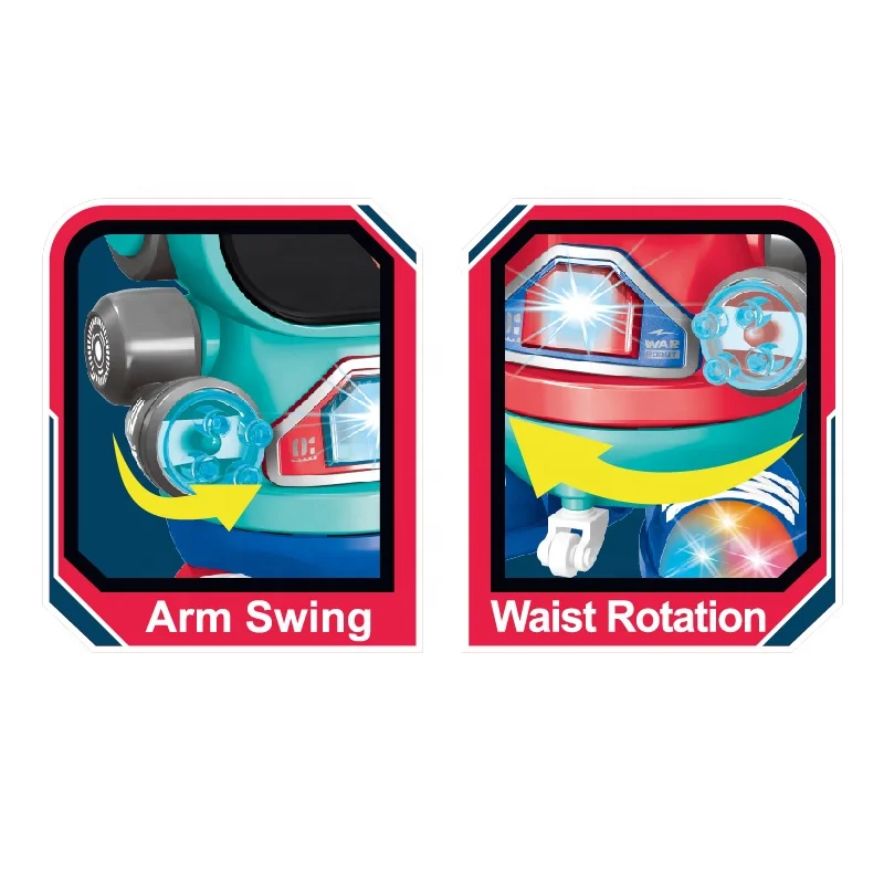 Kids battery operated dancing robot electric universal toy robots with light and sound