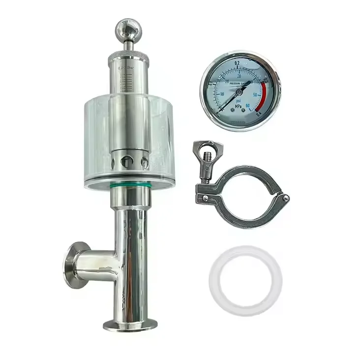 Stainless Steel Homebrew 1.5' Spunding Valve  with pressure gauge Sanitary Tri Clover Clamp Beer Brewing Equipment