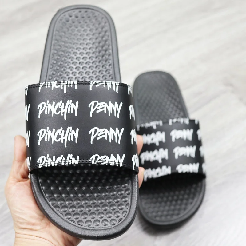 
2021 wholesale colors unisex slides custom pvc slides sandals with digital printing adult kids family footwear 