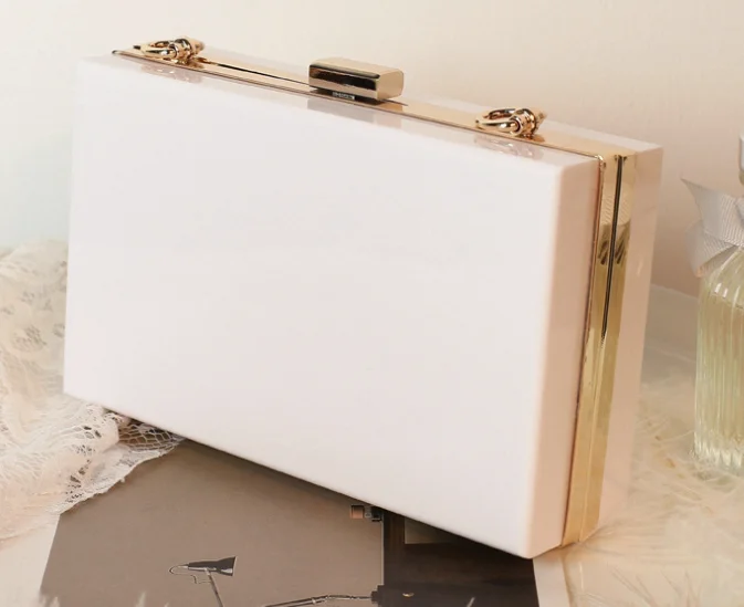 Лидер продаж, прямоугольный акриловый держатель для сумок, акриловая цепочка, клатч с вечерними сумочками из акрила