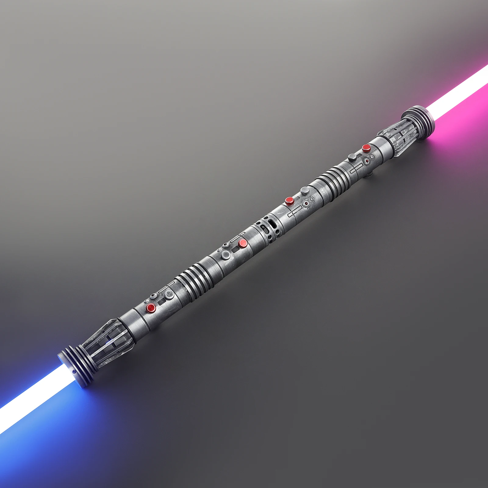 in Star the Wars Weathered Maul saber heavy duels and infinite color change, blaster, lock-up, double edged sword lightsaber