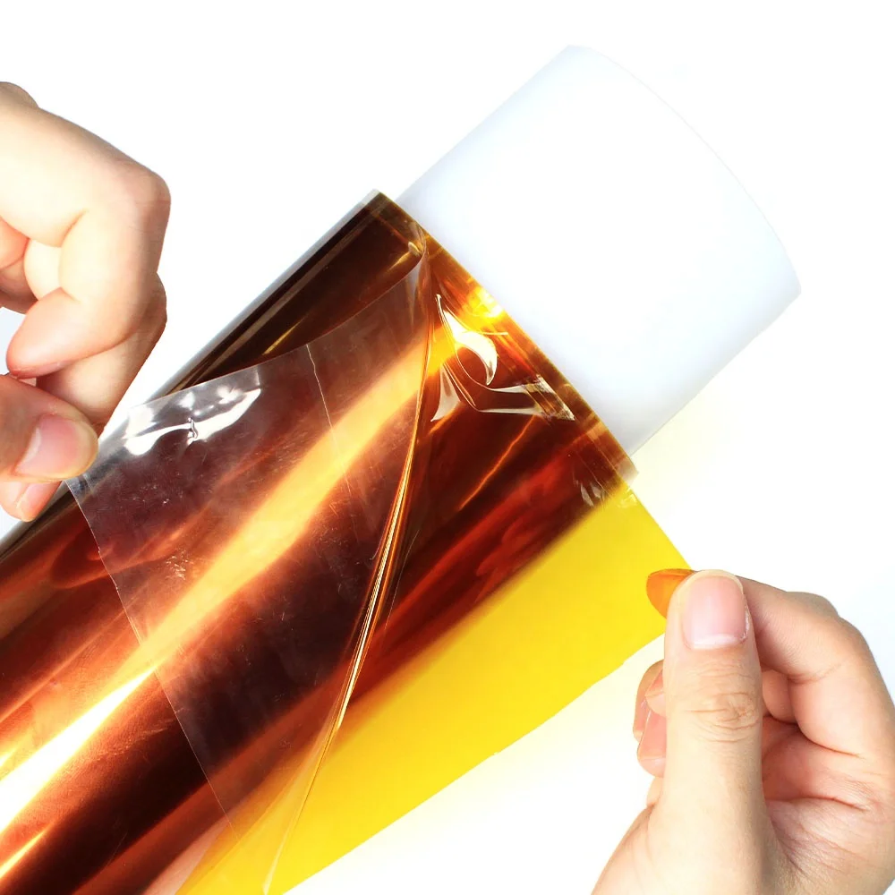 3- Polyimide Pi Film Double Sided Coated Silicone Kaptons Self Adhesive Tape Log Roll Jumbo Roll Factory Supplier Manufacturer