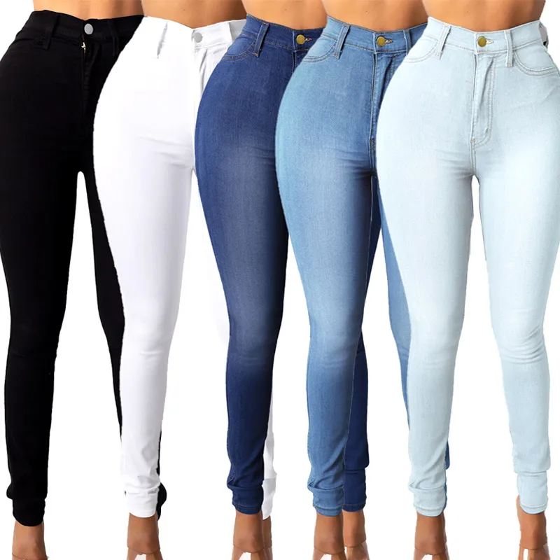Women Seamless High Elasticity Jeans Leggings Lady Girls Skinny Tight Jeans Look Jeggings