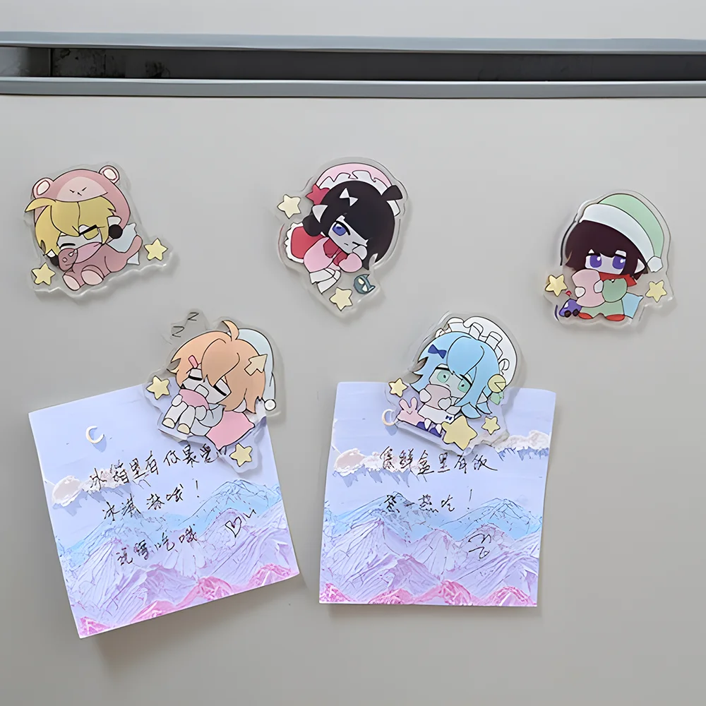 Refrigerator Decorations Custom 3D Acrylic Fridge Magnet Resin Plastic Crafts Funny Freezer Door Magnets Customization