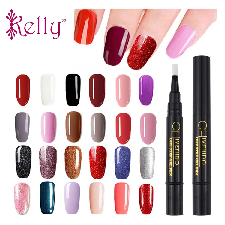Oem Private Label Custom Logo Nail Art 5Ml Pure Color Uv/Led Nail Gel Pen Soak Off Gel Nail Polish For Wholesale
