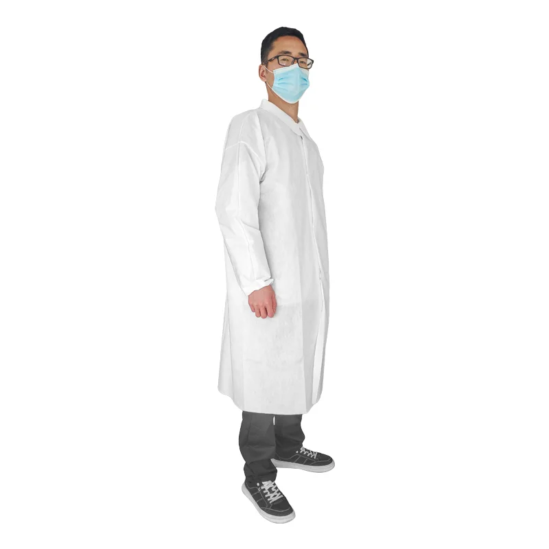 Disposable visiting coat Nonwoven PP/SMS lab coat Multiple Colors Available Real Factory