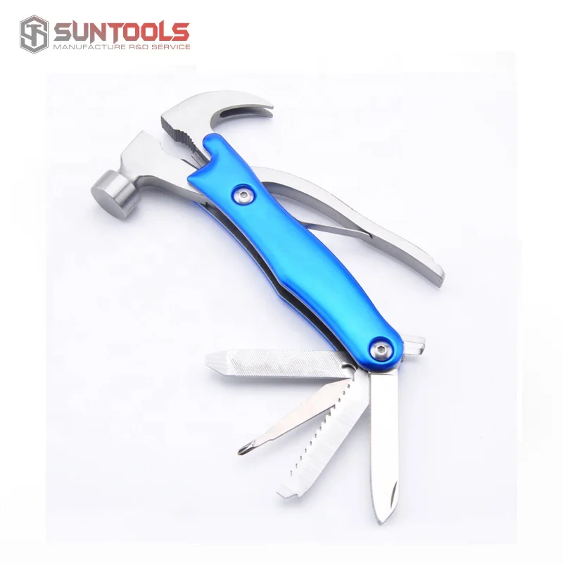 Hot-sale outdoor camping aluminum handle stainless steel high quality multi nail  claw hammer