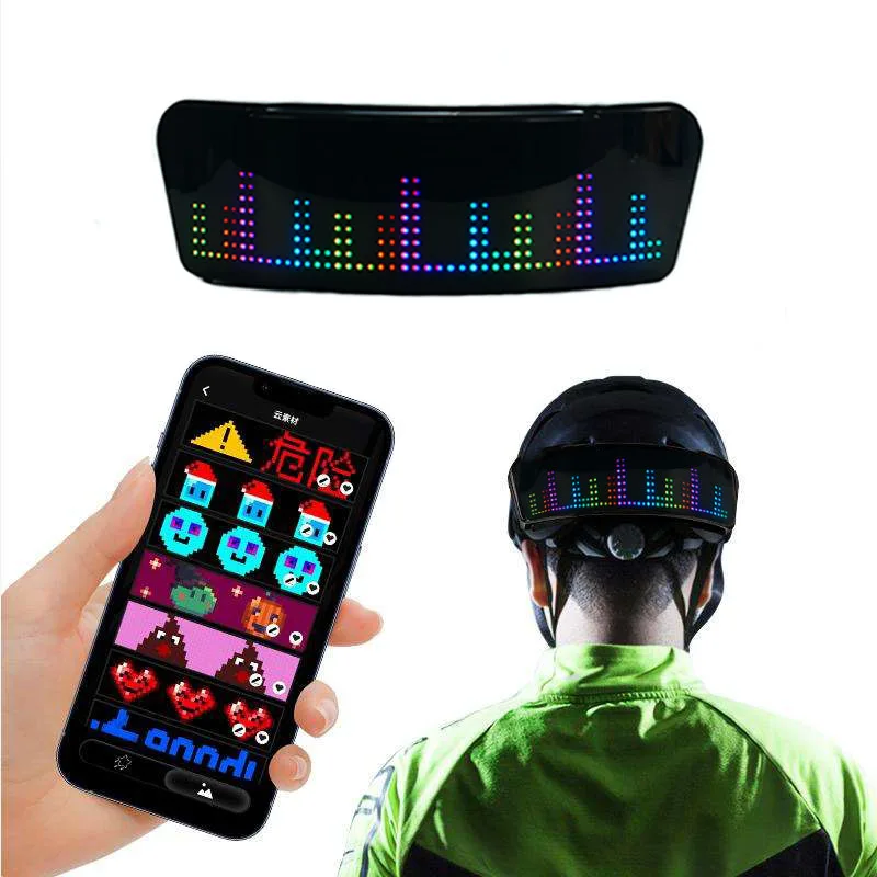 scooter bike helmet with bluetooth and turn signal smart led light for helmets motorcycle led display screen