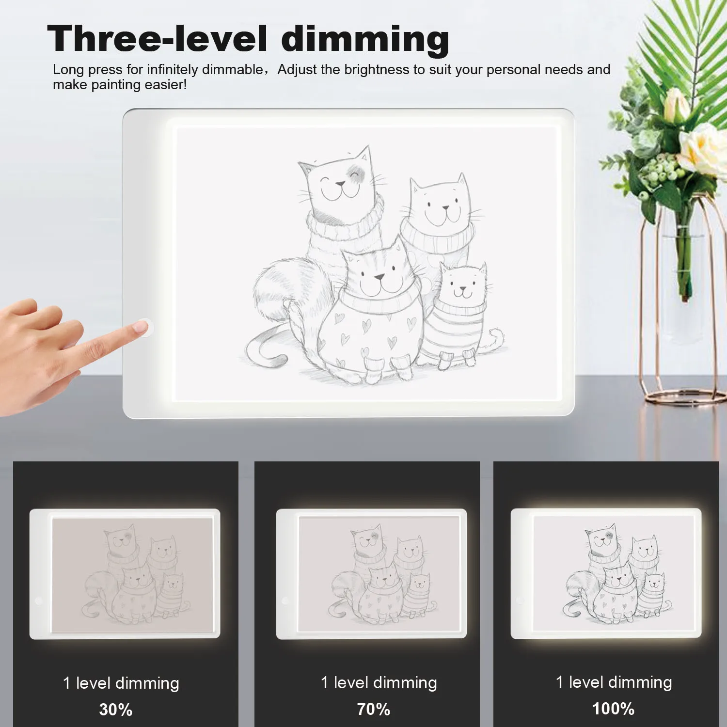 LED Copy Board Handwriting Copy All-in-one Board Acrylic Tattoo Tracing LED Light A4 LCD Written Tablet